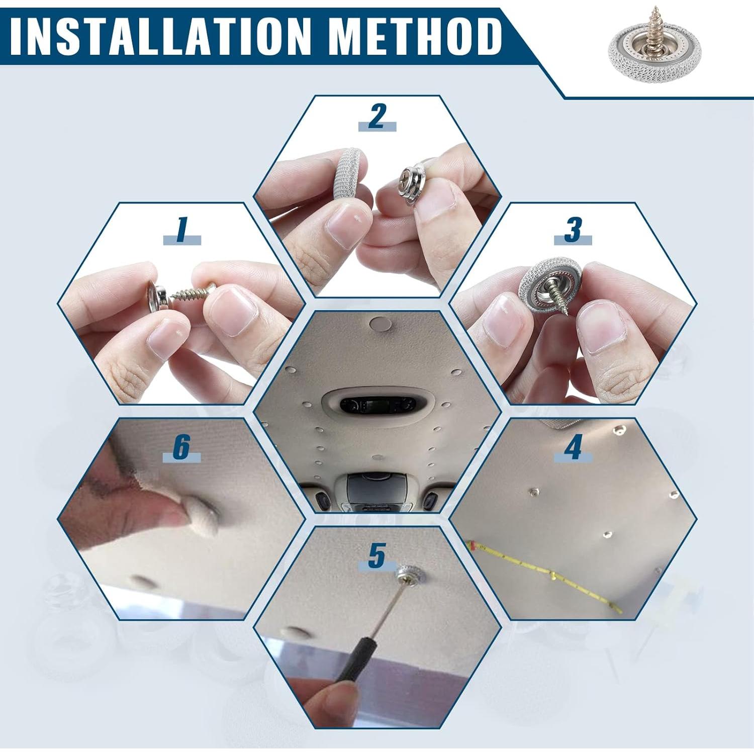 Kit de Reparación de Techo de Coche OTUAYAUTO 60 Piezas