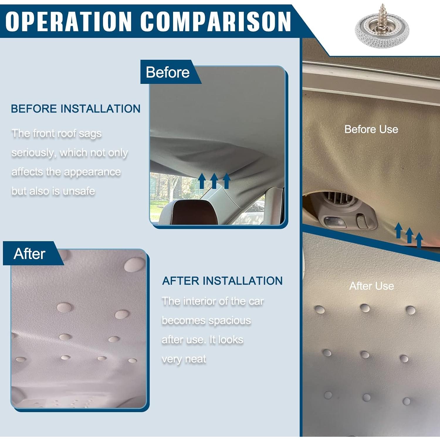 Kit de Reparación de Techo de Coche OTUAYAUTO 60 Piezas