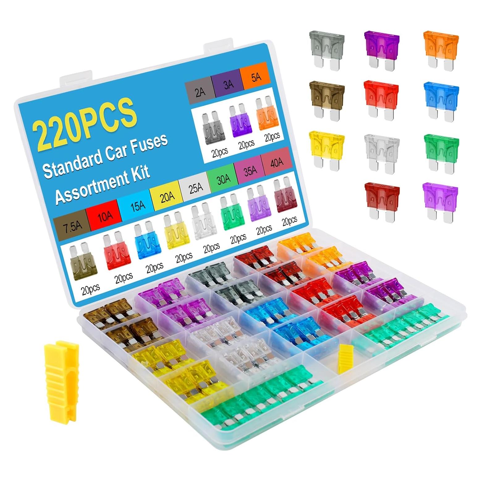 Kit de Fusibles Automotrices Giwiemi 220 Piezas 2A-40A