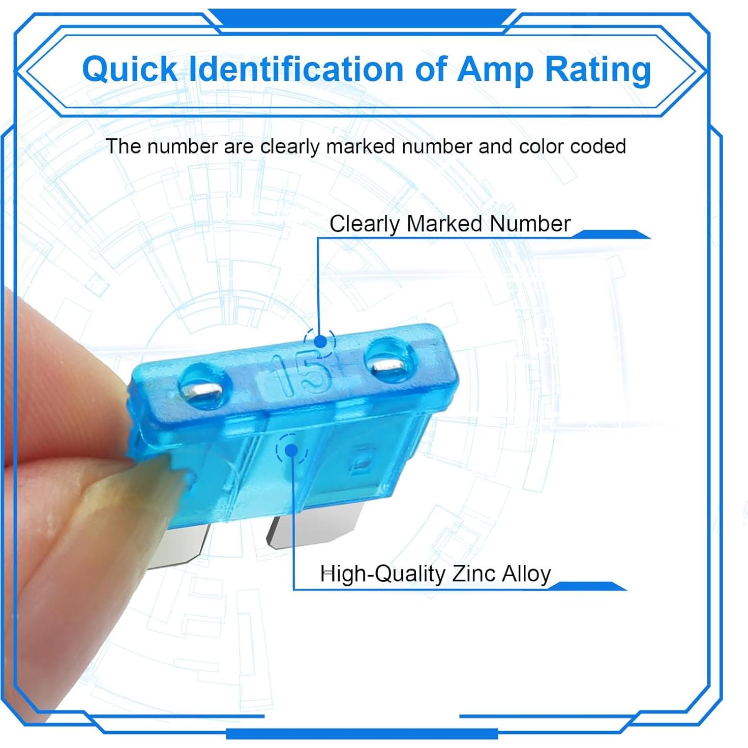 Kit de Fusibles Automotrices Giwiemi 220 Piezas 2A-40A