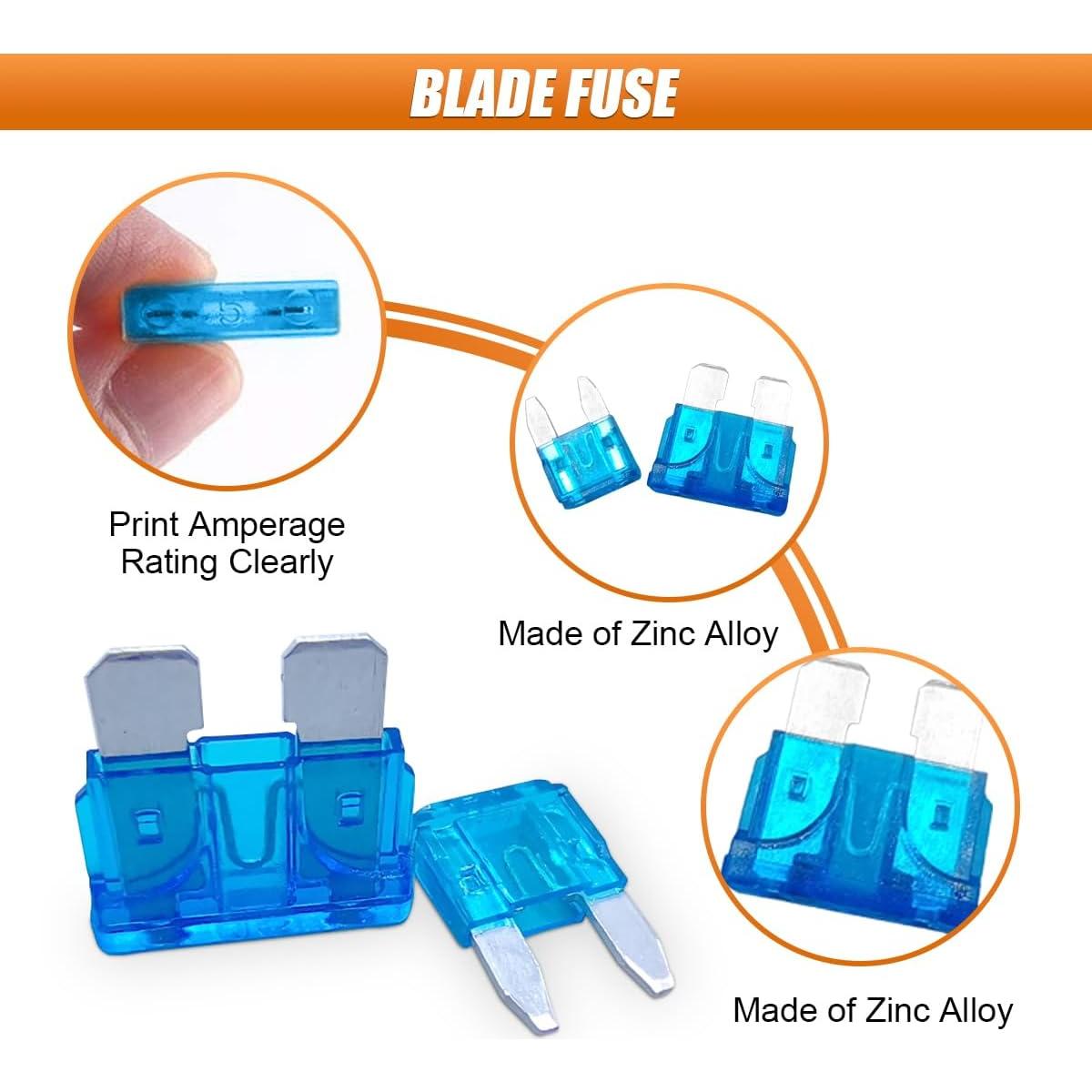 Kit de Fusibles Automotrices SMILFUY 250PCS Cuchilla y Mini