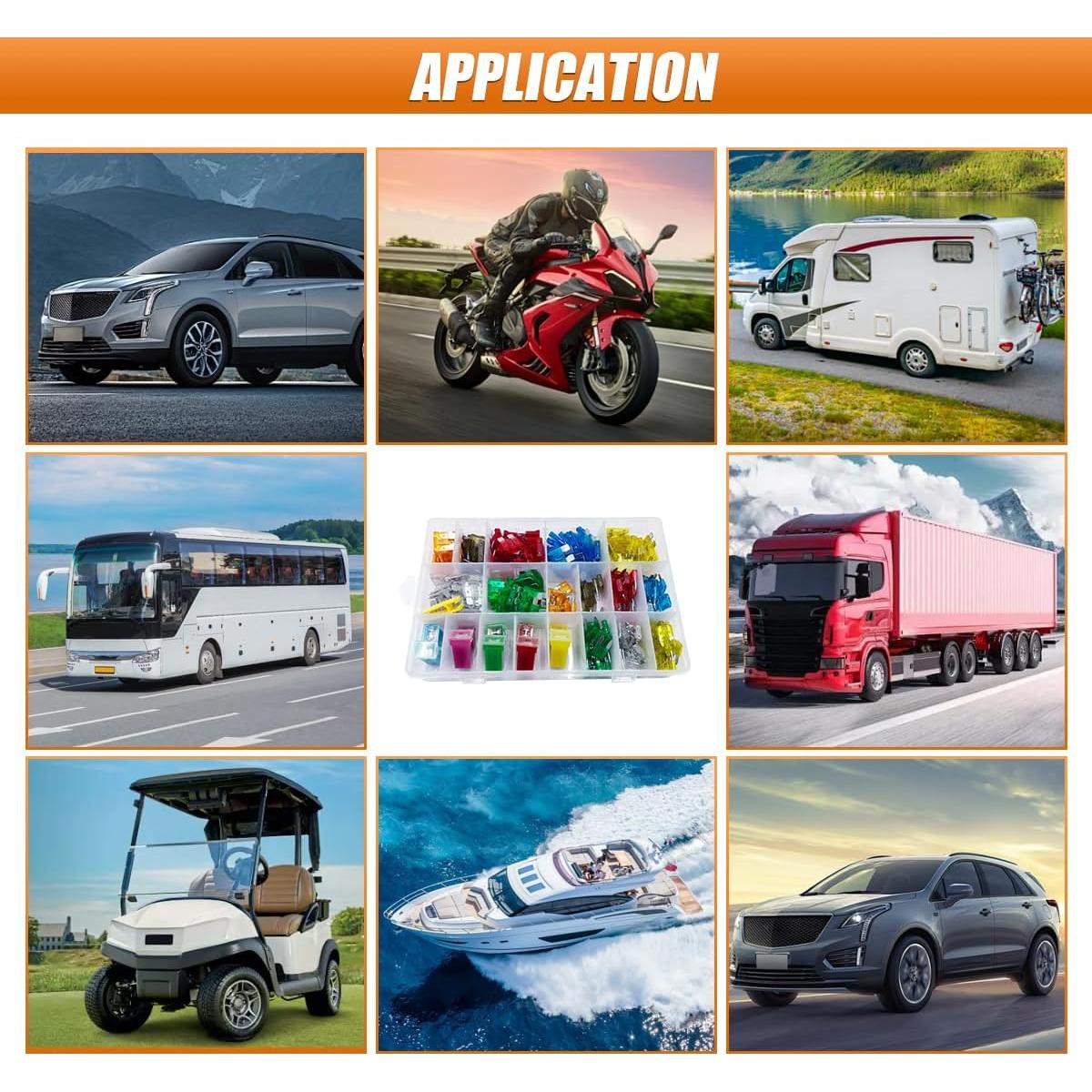 Kit de Fusibles Automotrices SMILFUY 250PCS Cuchilla y Mini