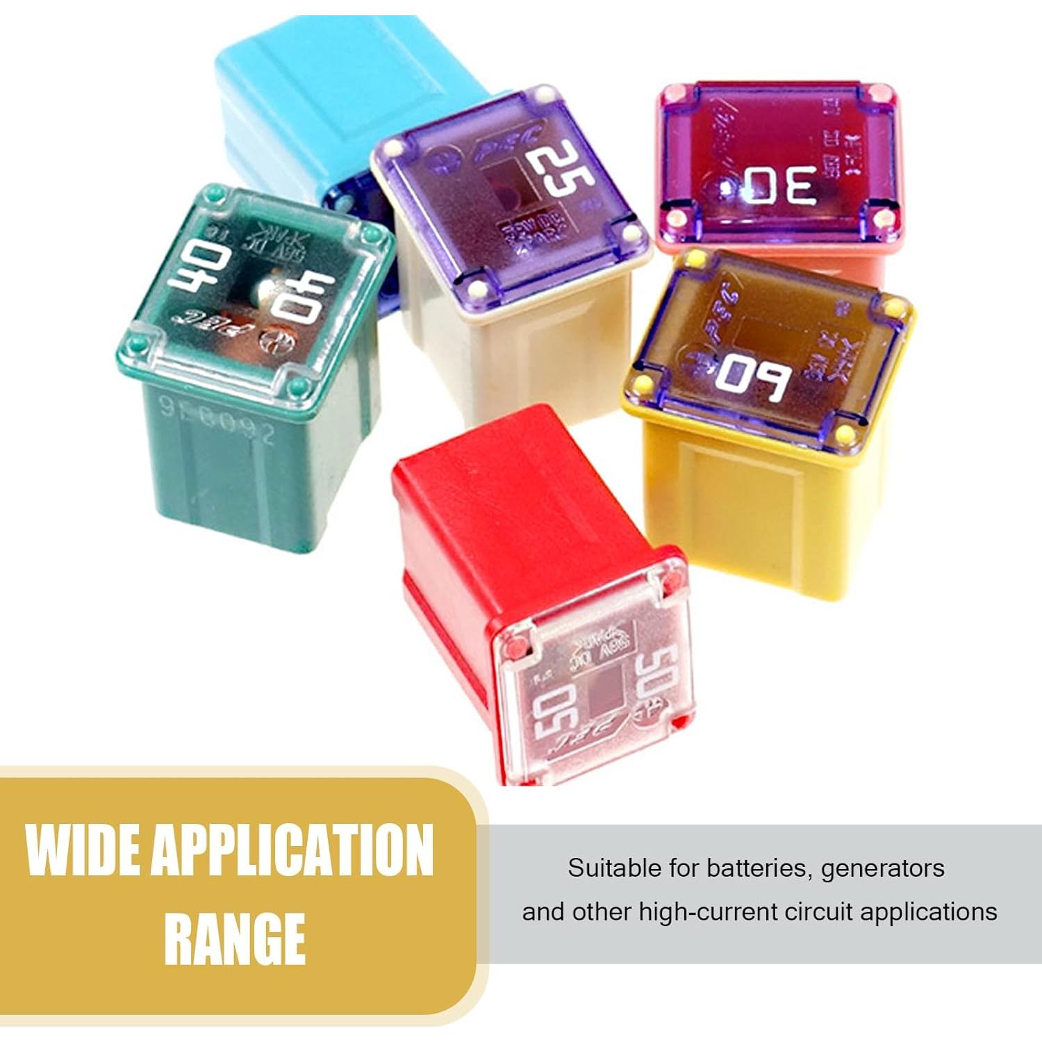 Kit de Fusibles Jcase 6 Pcs Getfay 20A-60A Multicolor
