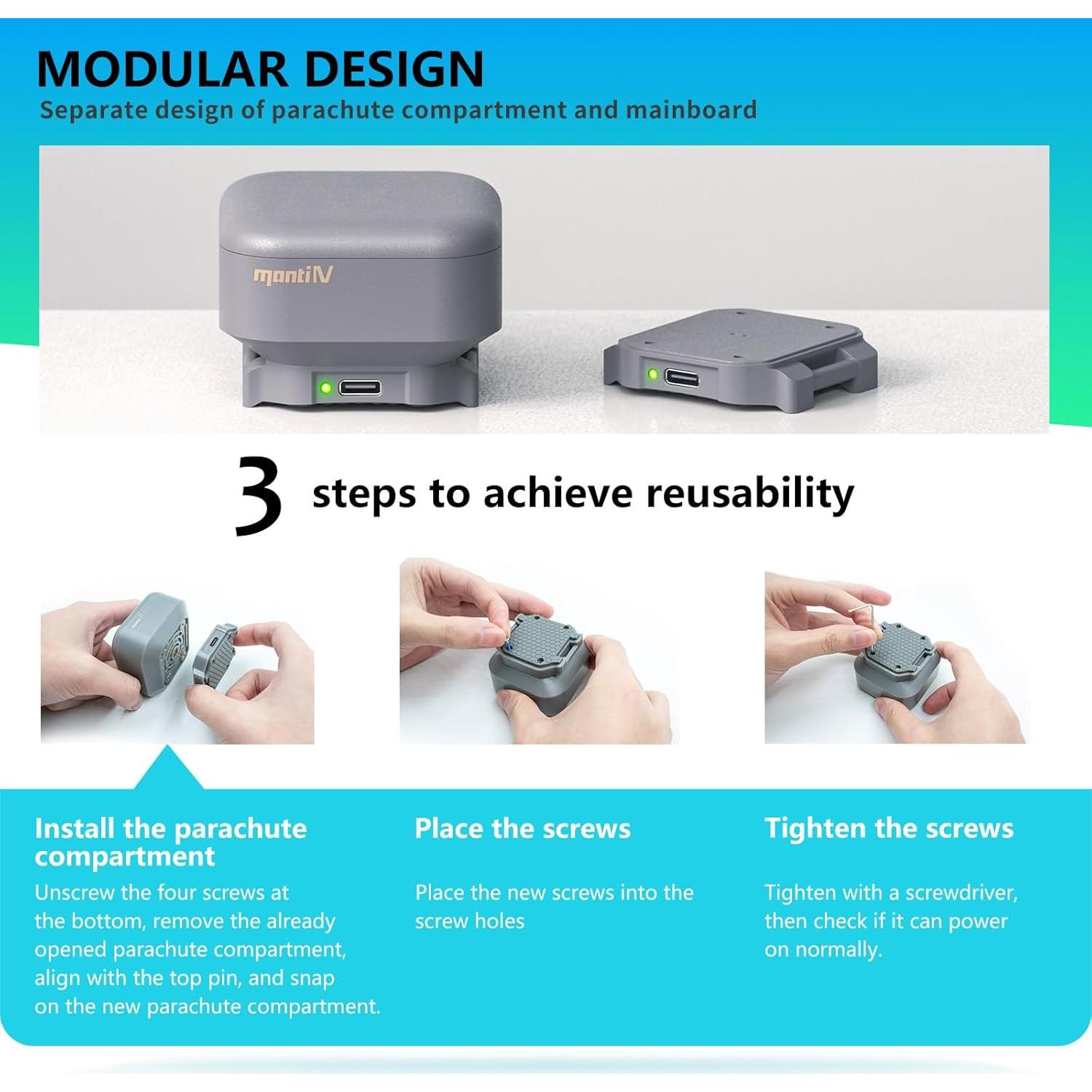 Paracaídas Manti 4 para Drones - Seguridad DJI Mavic 3