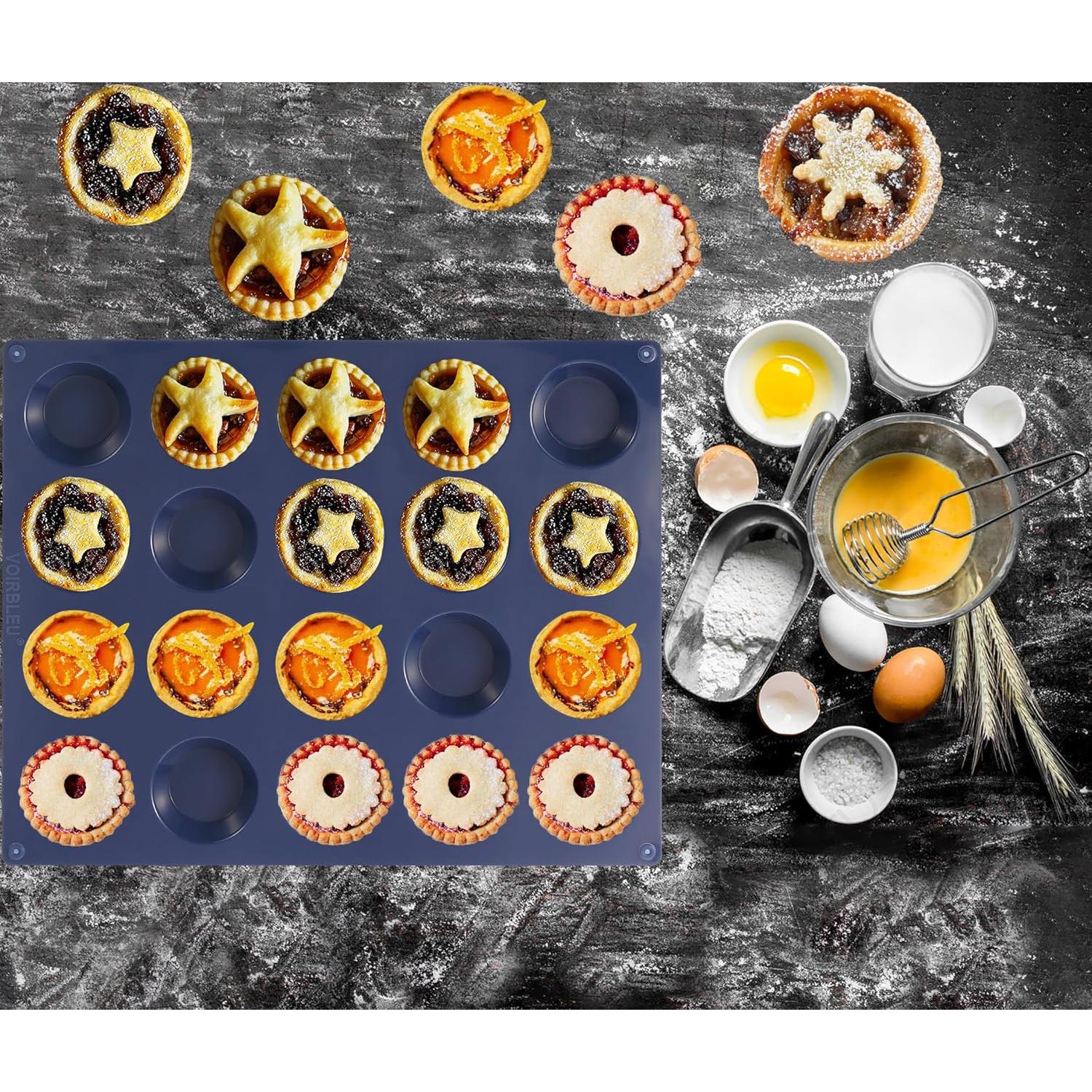 Molde de Silicona para Tartas Mini VOIRBLEU 5.08 cm Azul