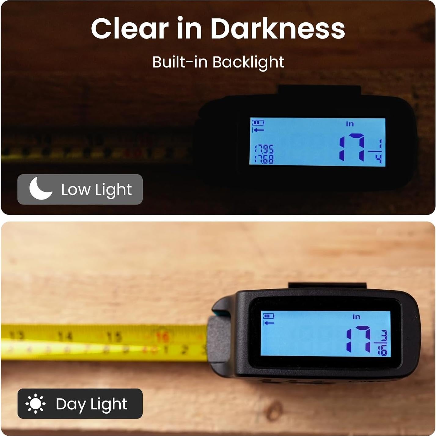 Cinta Métrica Digital ACPOTEL DT20 5m con Fracciones y Recargable