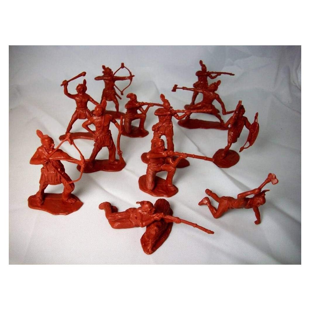 Soldados de Juguete Clásicos Indios Mohawk 54mm 12 Figuras