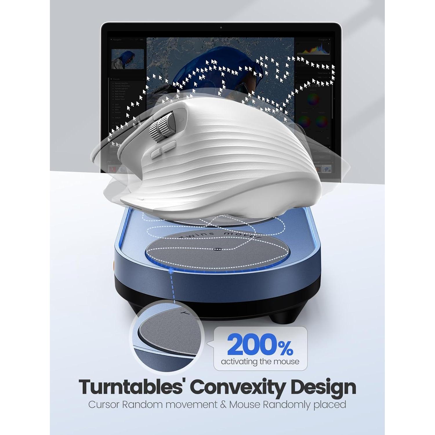 Ratón Jiggler Starviky Doble Plato Silencioso 15x9cm