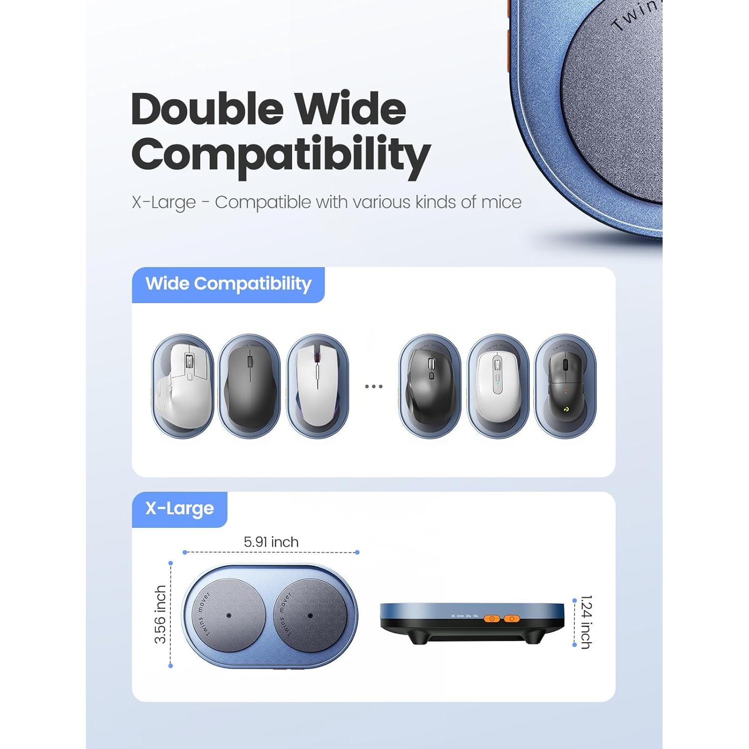 Ratón Jiggler Starviky Doble Plato Silencioso 15x9cm