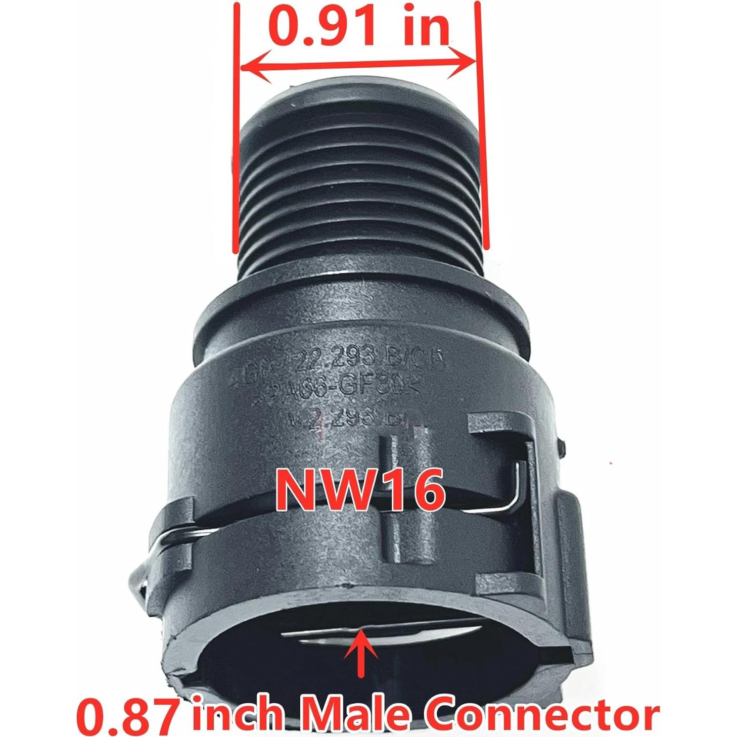 Conector de Manguera de Refrigerante FEEDUN NW16 22.2mm