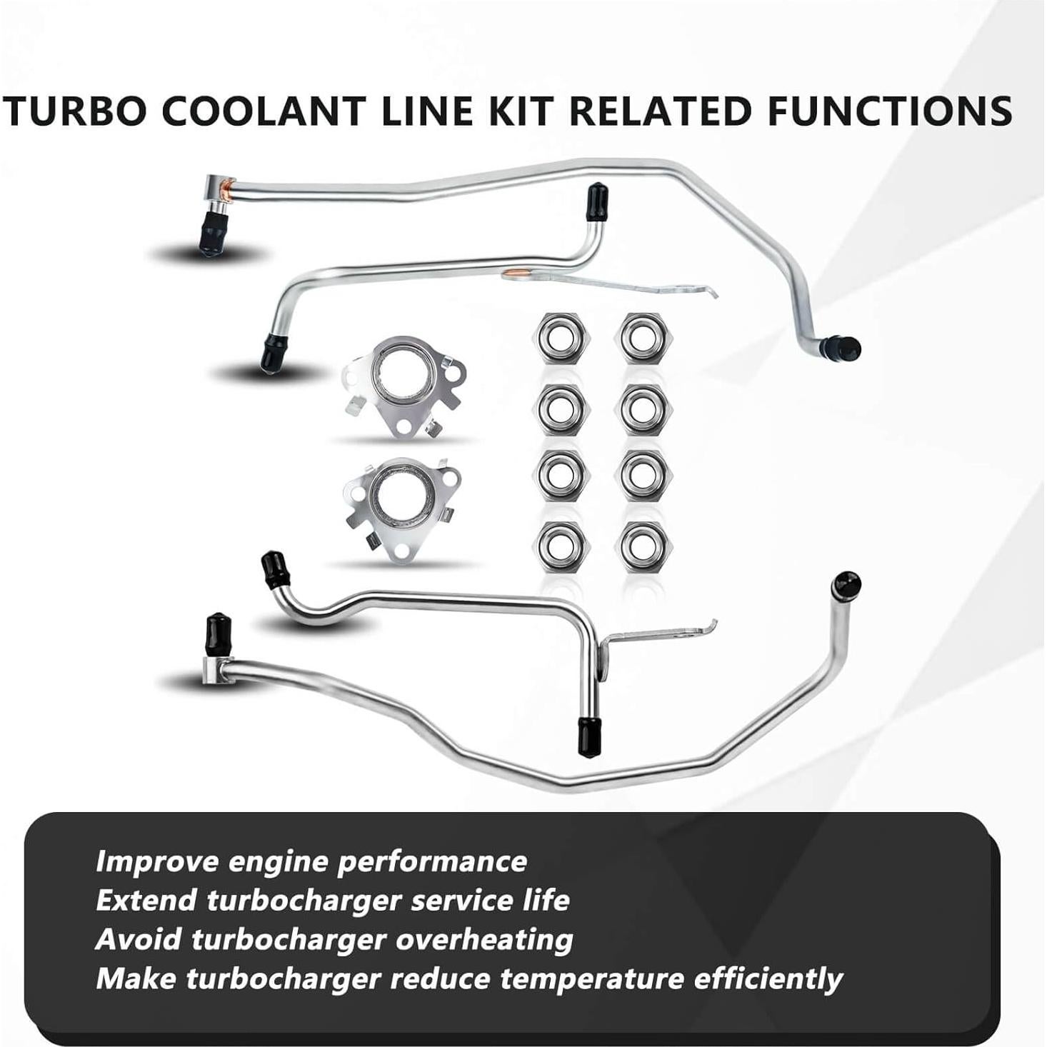 Kit de Línea de Refrigerante Turbo ZAIGANMA 926-186/187 para Ford