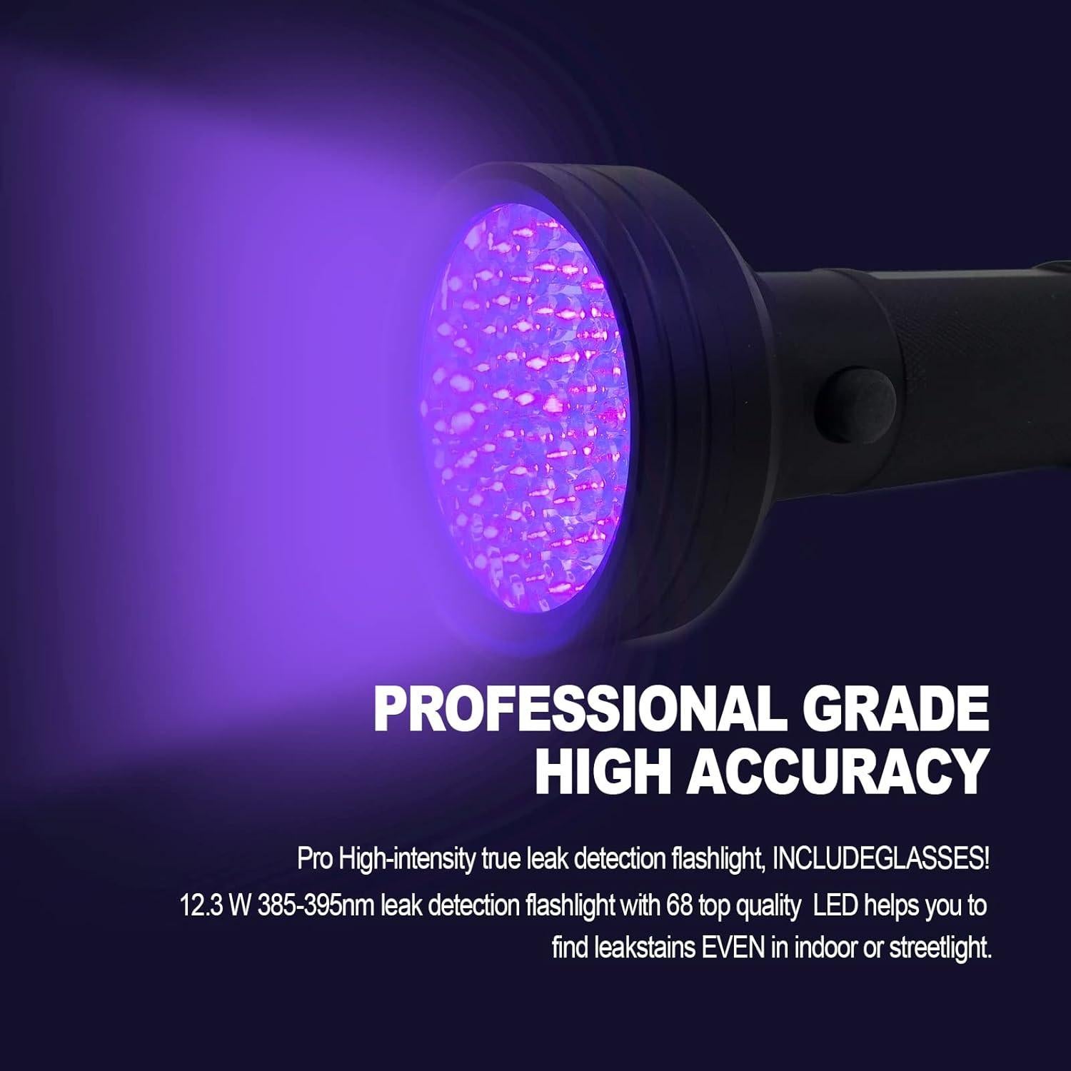 Kit Detección Fugas UV AC RBOKO con Linterna LED y Gafas