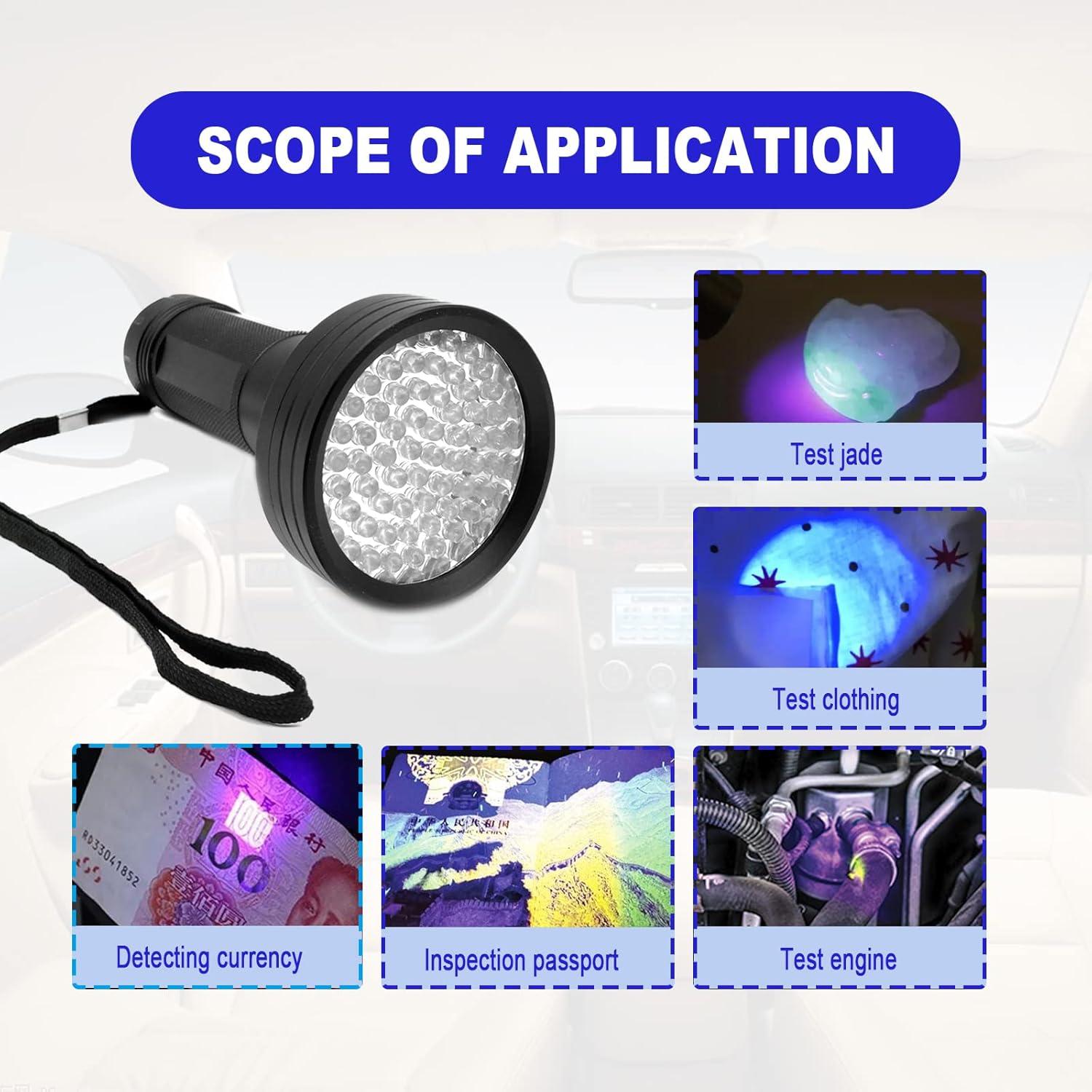 Kit Detección Fugas UV AC RBOKO con Linterna LED y Gafas