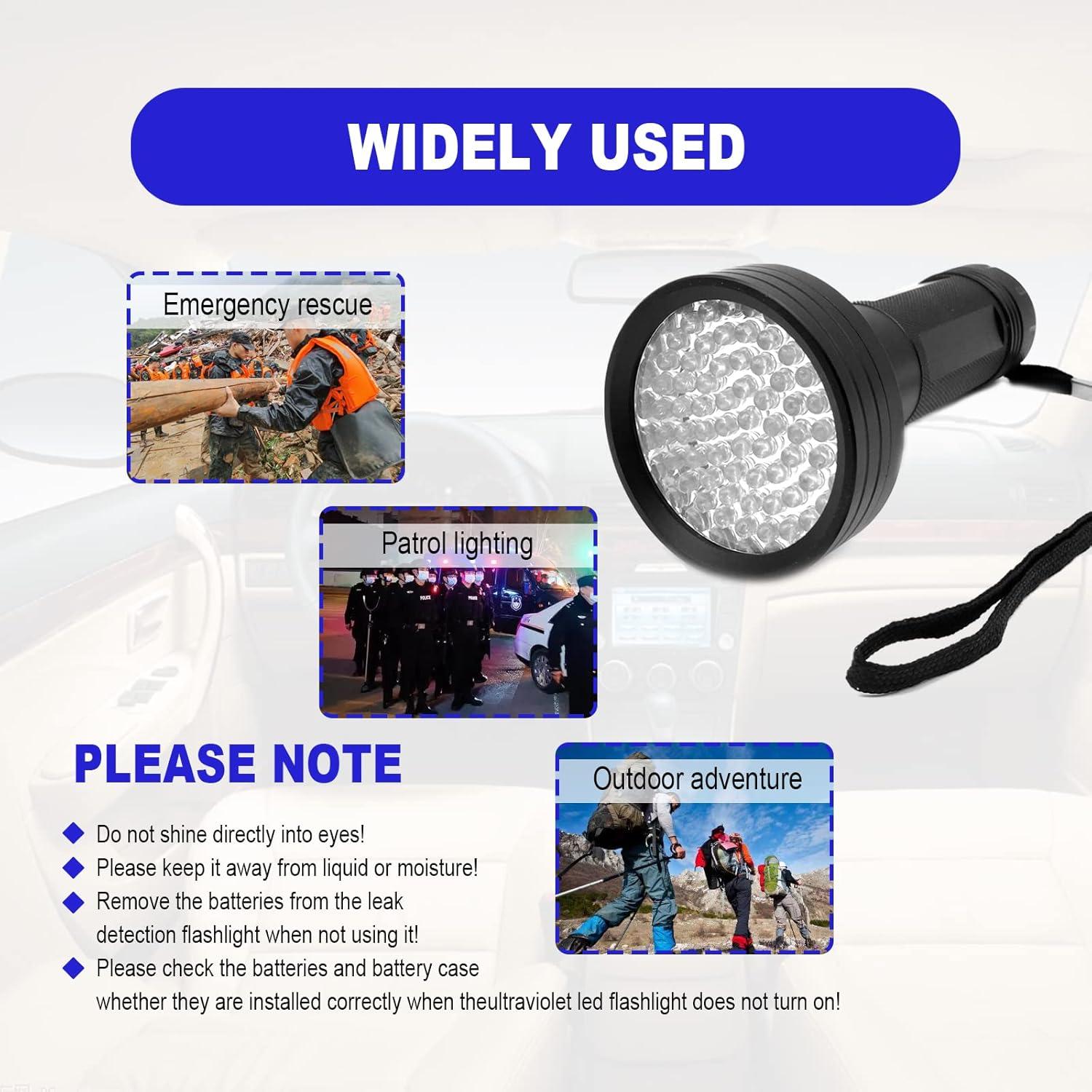 Kit Detección Fugas UV AC RBOKO con Linterna LED y Gafas