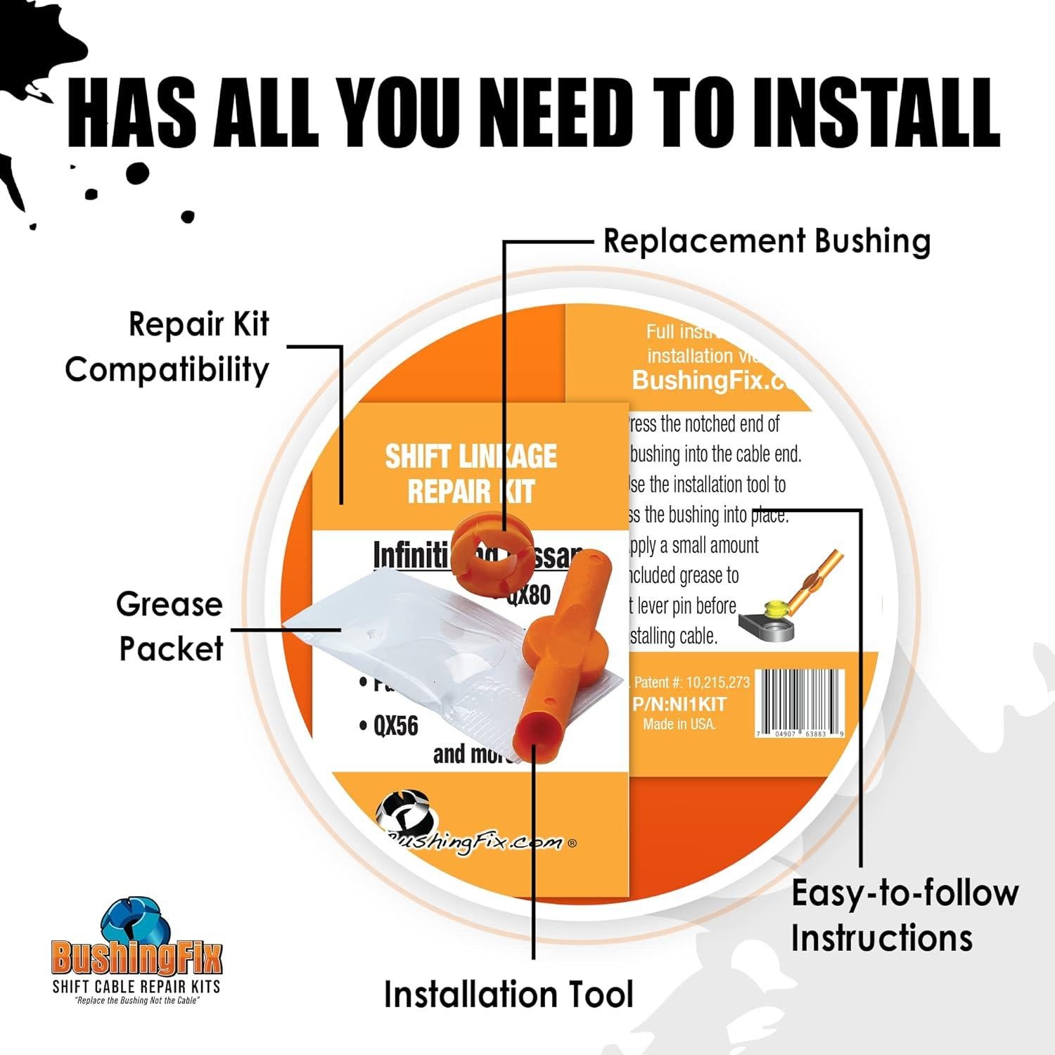Kit de Reparación de Bushings BushingFix NI1KIT para Nissan e Infiniti