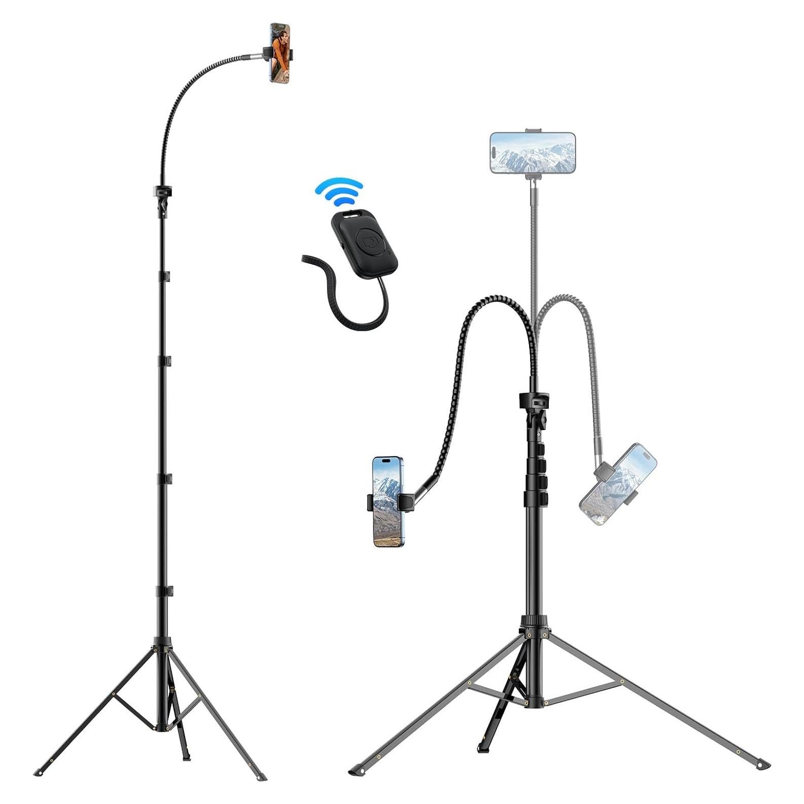 Trípode Alto Vimose para Teléfono 86" Ajustable y Flexible