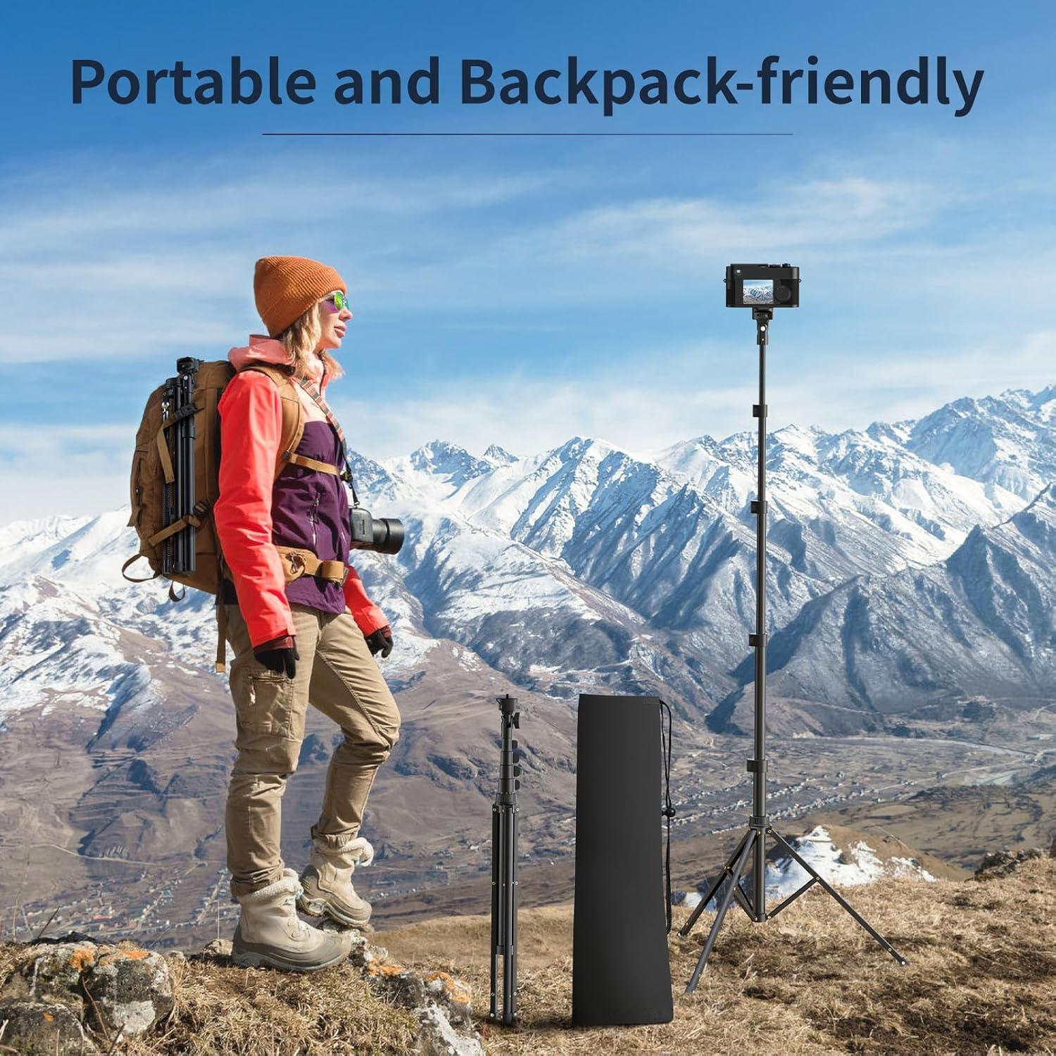 Trípode Alto Vimose para Teléfono 86" Ajustable y Flexible