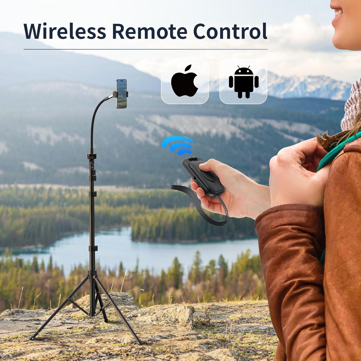 Trípode Alto Vimose para Teléfono 86" Ajustable y Flexible