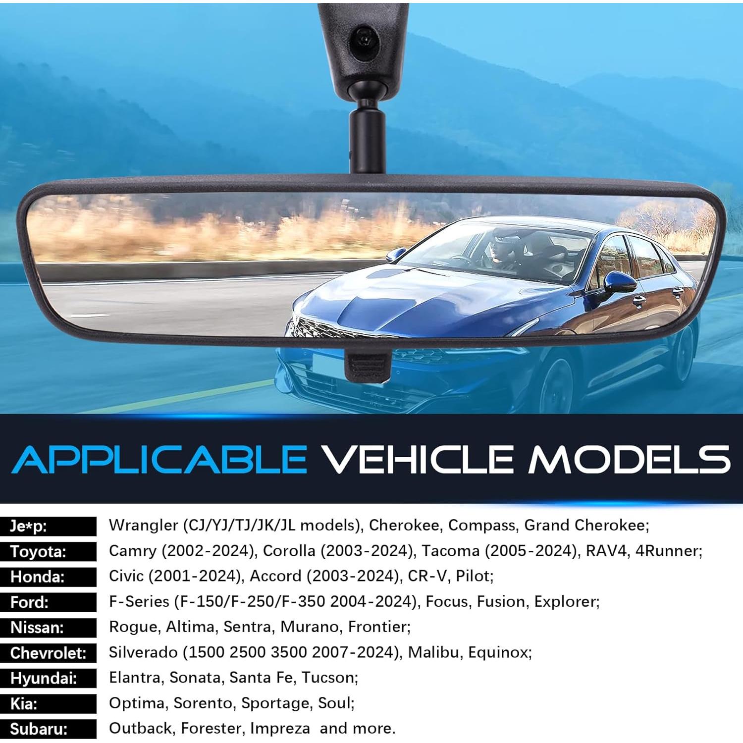 Espejo Retrovisor Universal MRELC 10.6" Ajuste para Autos