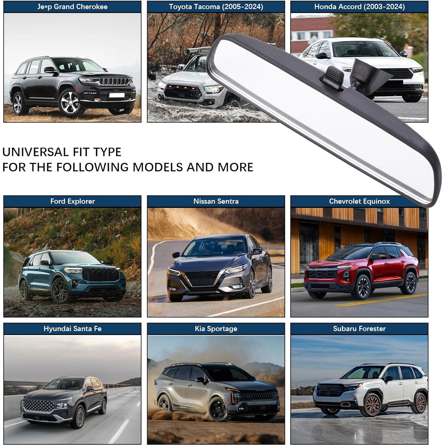 Espejo Retrovisor Universal MRELC 10.6" Ajuste para Autos