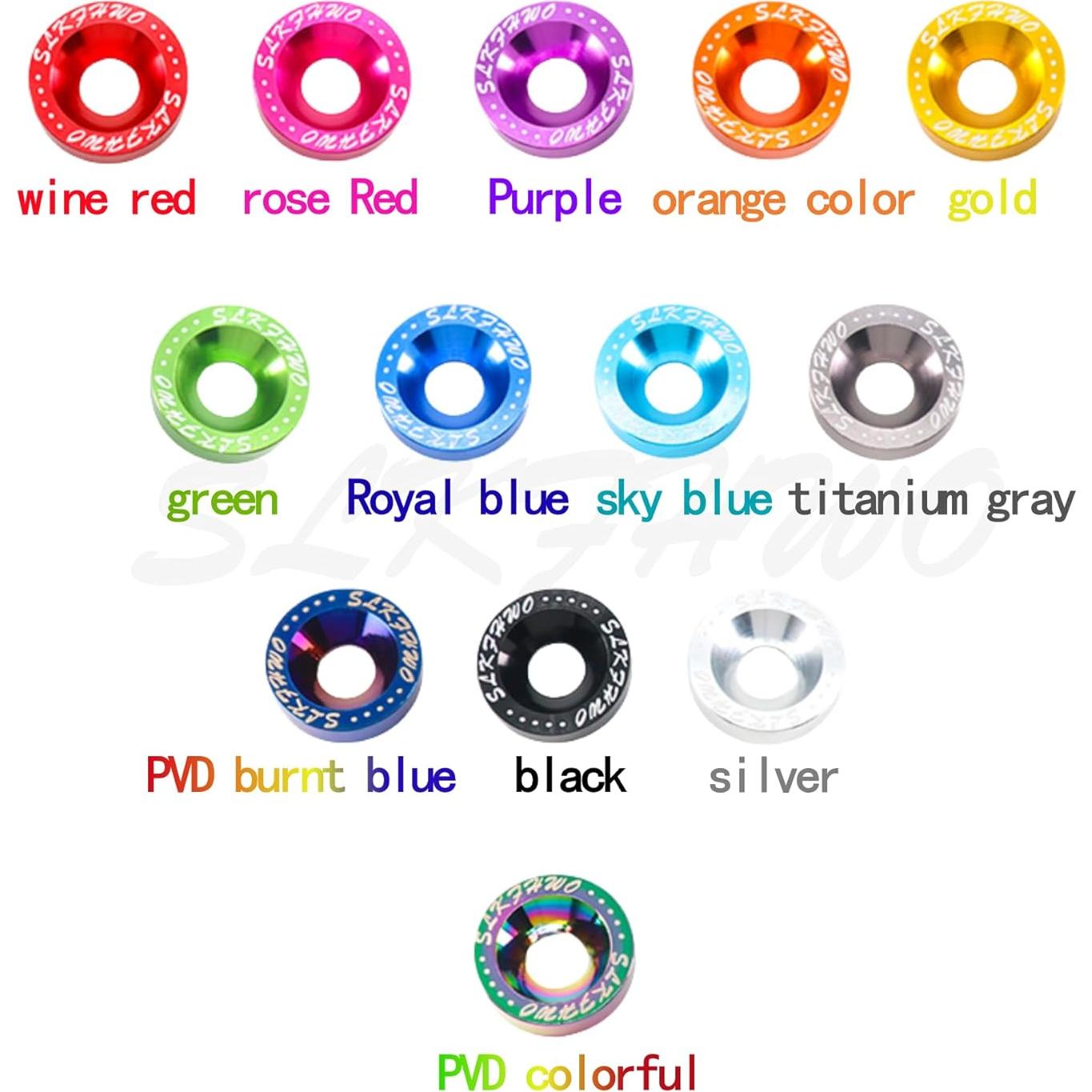 Arandelas de Aluminio 6063-T6 SLKFHWO 20 Piezas Verde CNC