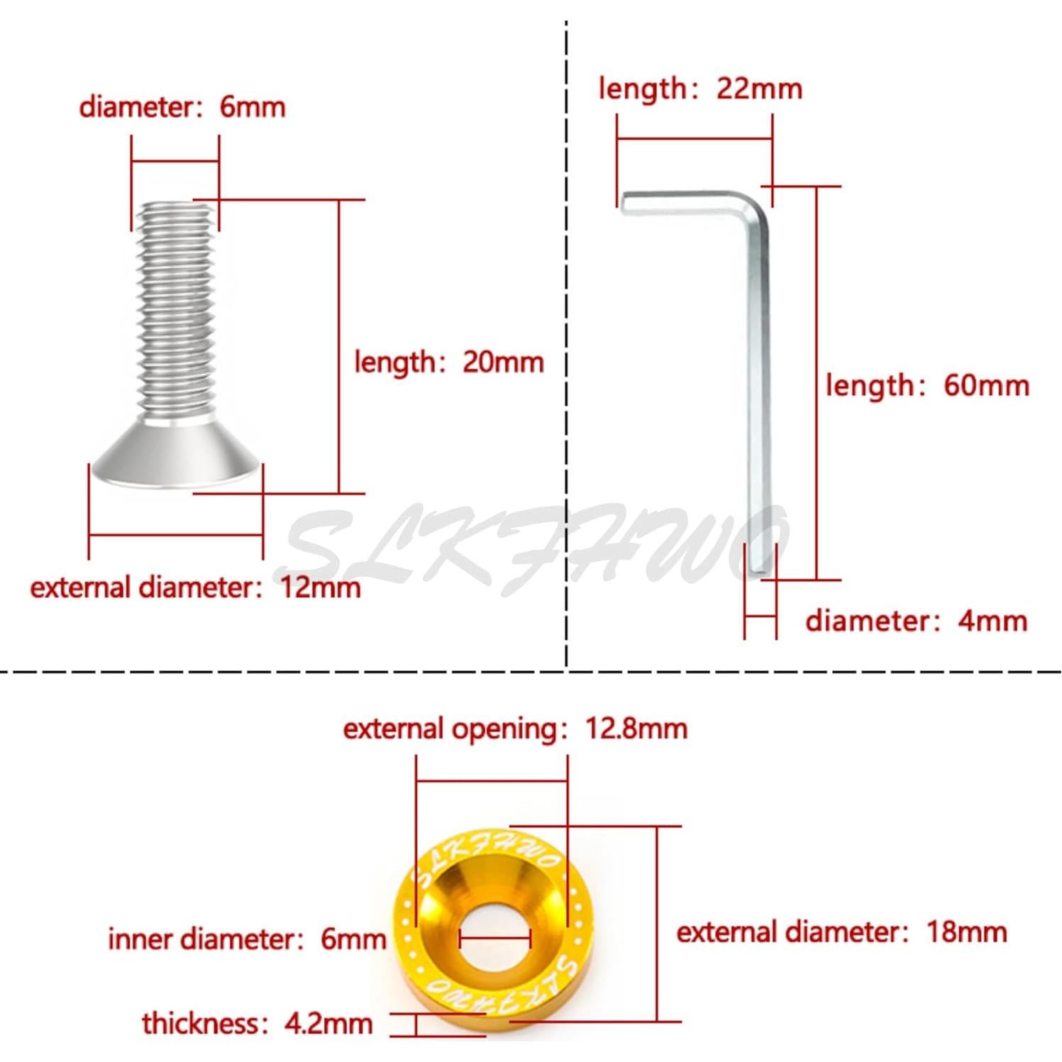 Arandelas de Aluminio 6063-T6 SLKFHWO 20 Piezas Verde CNC