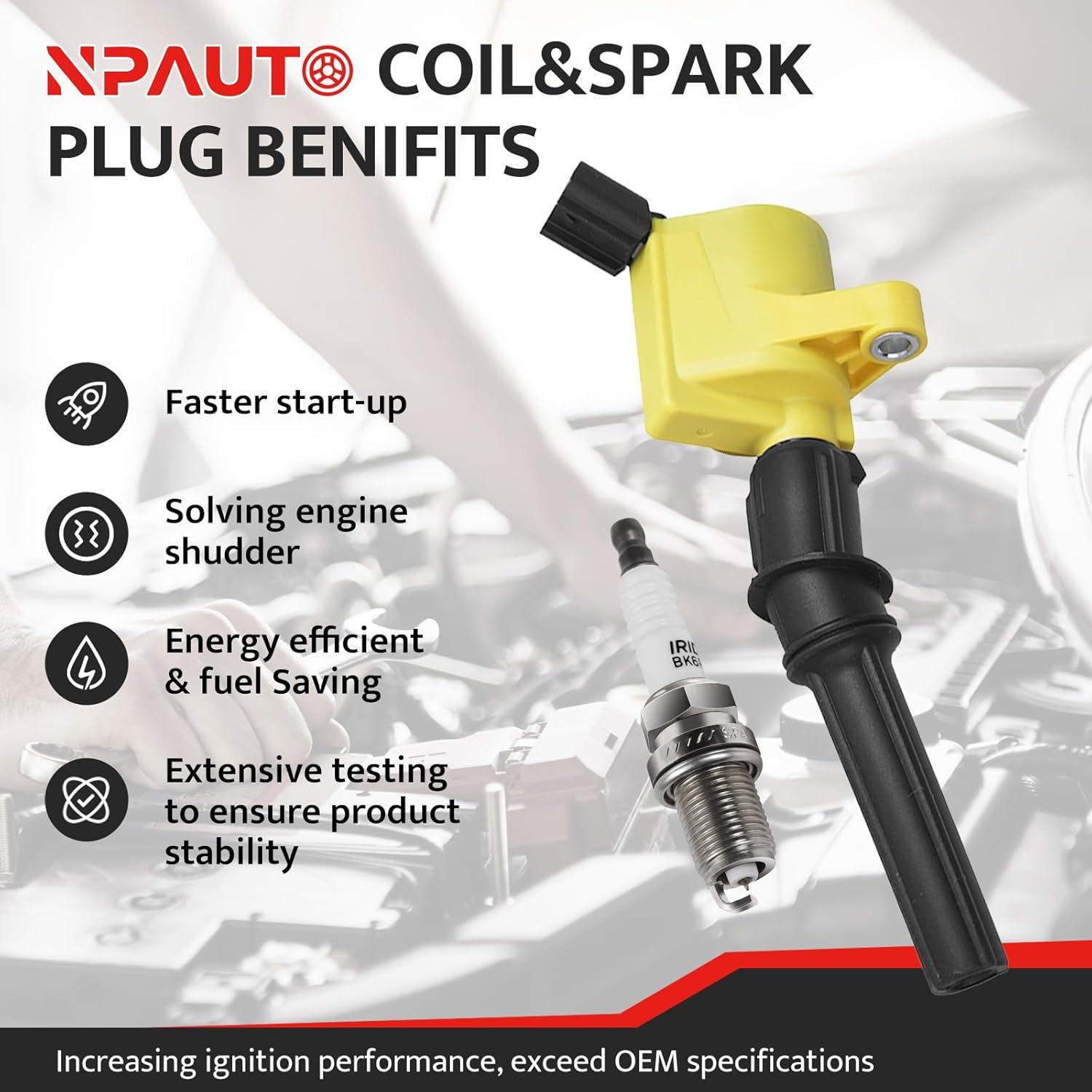 Juego de 8 Bobinas de Encendido y Bujías NPAUTO DG508