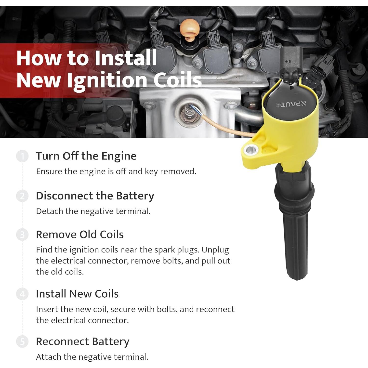 Juego de 8 Bobinas de Encendido y Bujías NPAUTO DG508