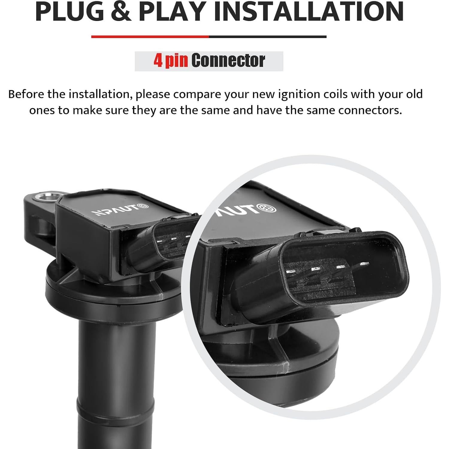 Juego de 4 Bobinas de Encendido y Bujías NPAUTO UF-333