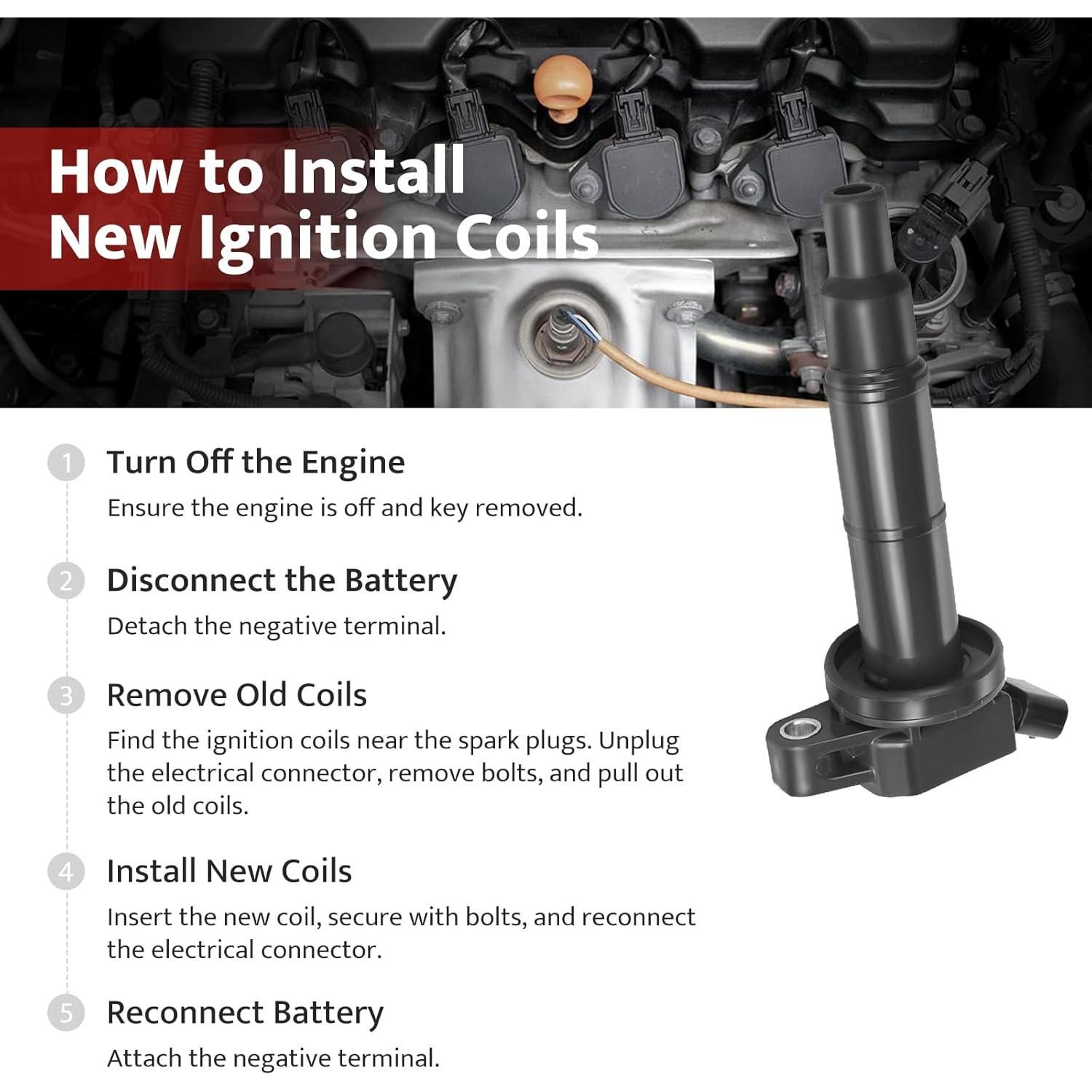 Juego de 4 Bobinas de Encendido y Bujías NPAUTO UF-333