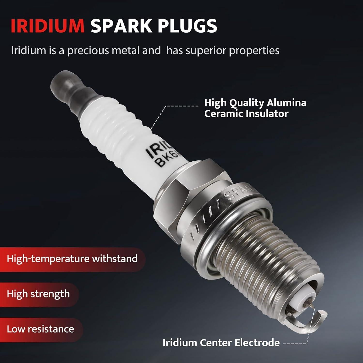 Paquete de bobinas de encendido y bujías NPAUTO UF-311 para Honda y Acura