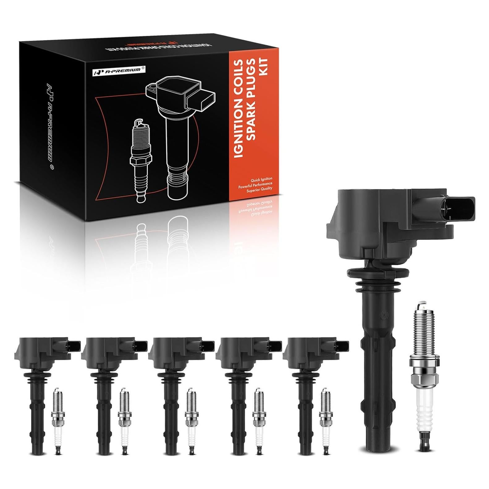 Conjunto A-Premium 6 Bobinas de Encendido y Bujías Iridio