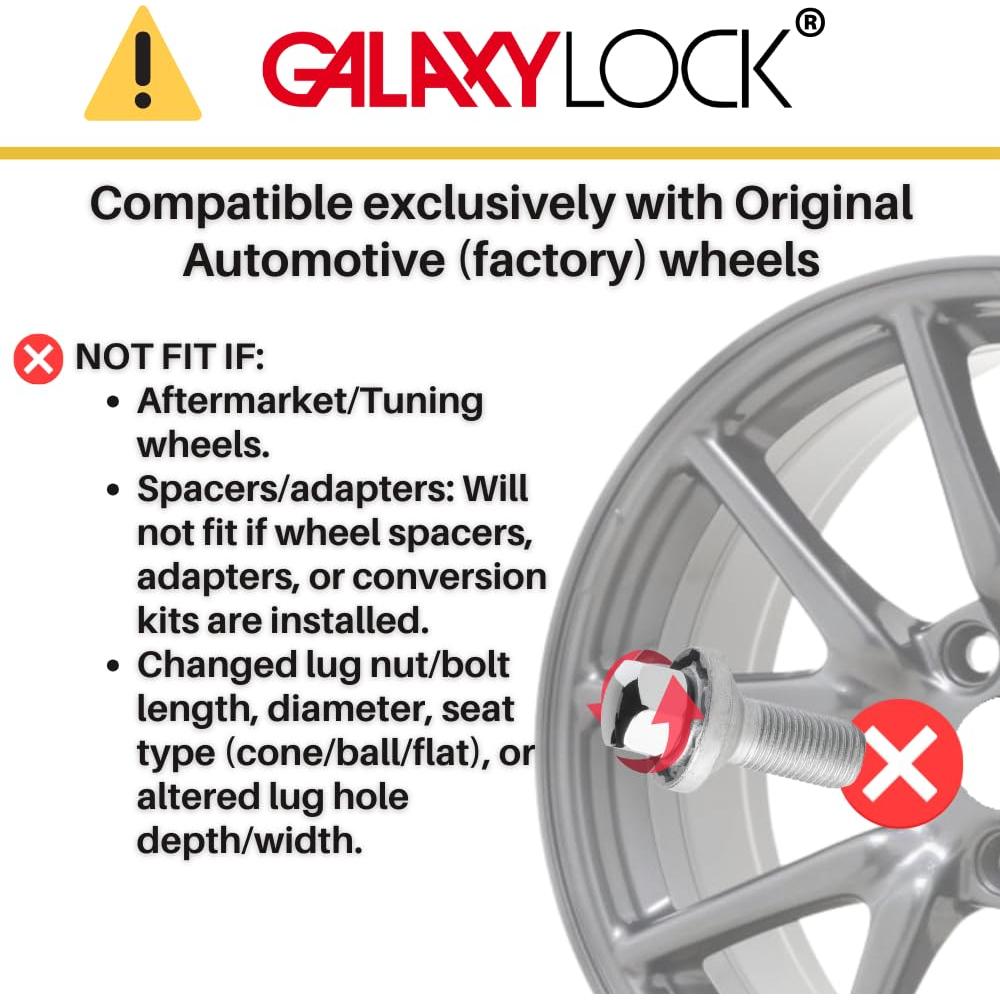 Kit de Bloqueo de Tuercas de Rueda GalaxyLock DCH7/M para Ford F-150