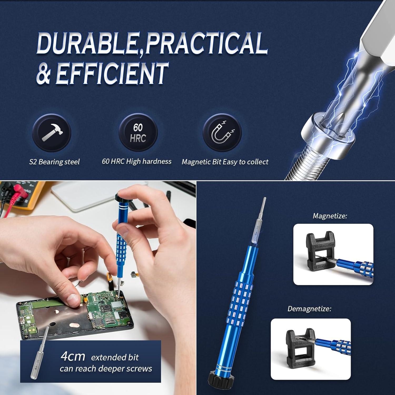 Juego de Destornilladores de Precisión AIXGURS 55PCS Magnéticos