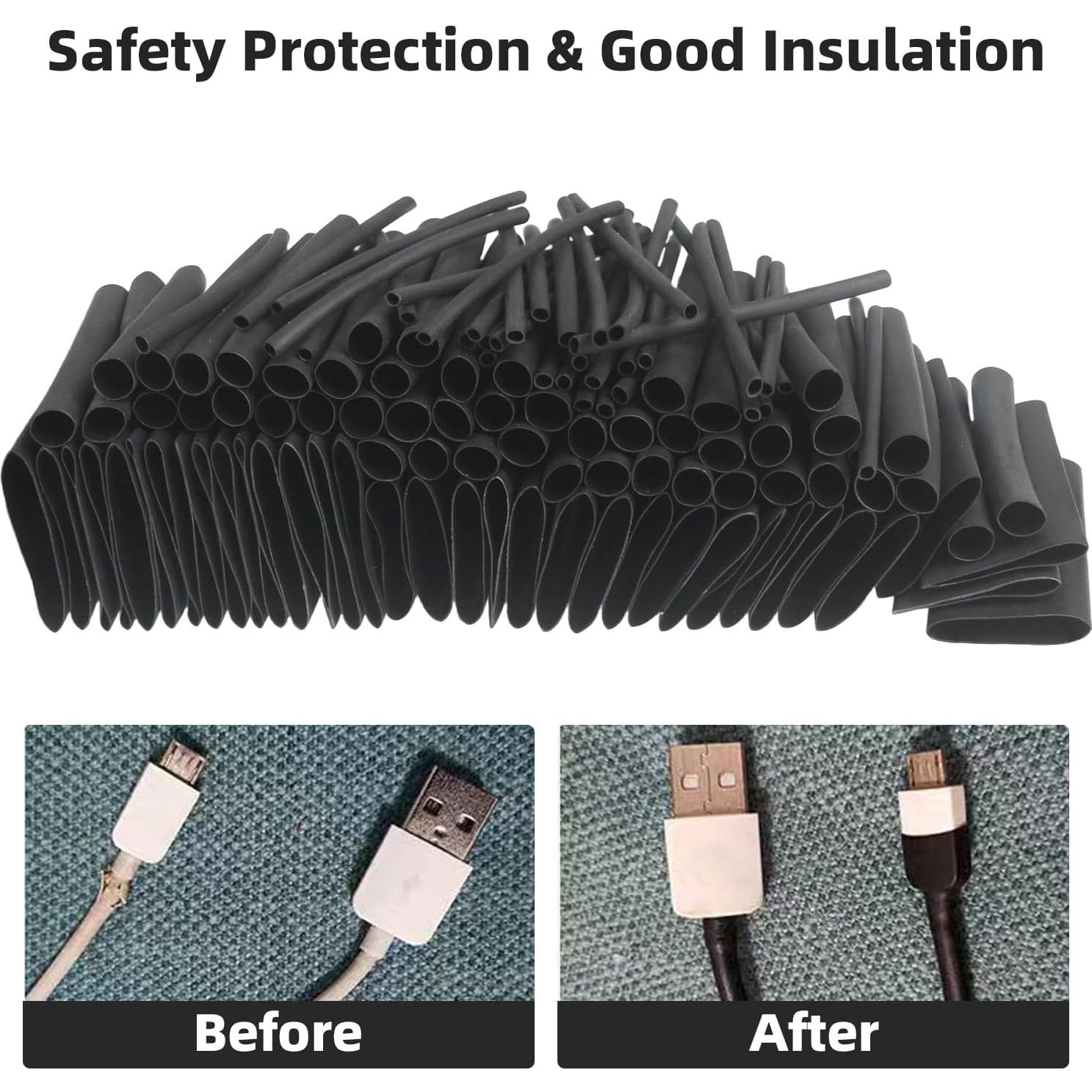 Kit de Tubos Termocontraíbles 560 Piezas Yetaida 5 Colores