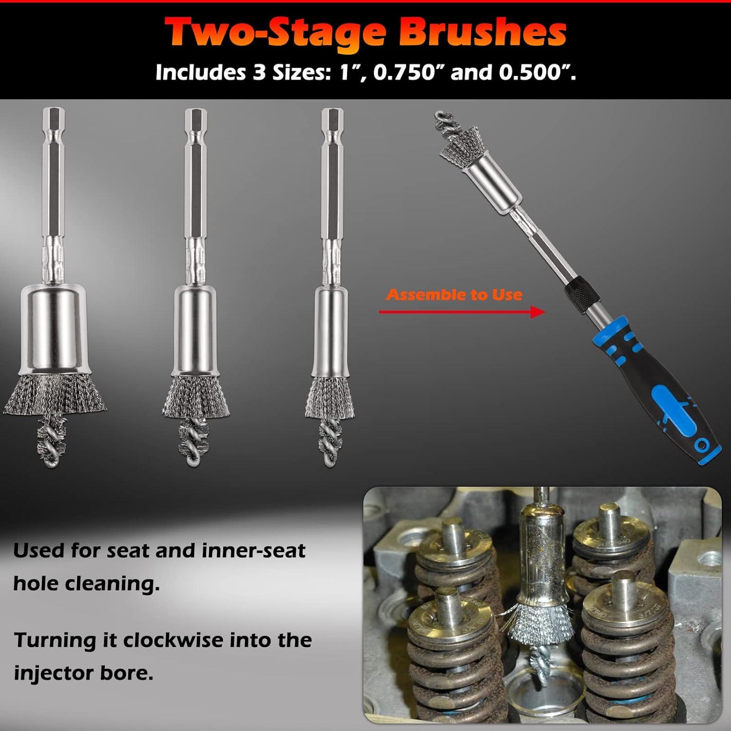 Kit de Limpieza de Asientos de Inyectores Diésel Bonbo 8090S - 17 Piezas