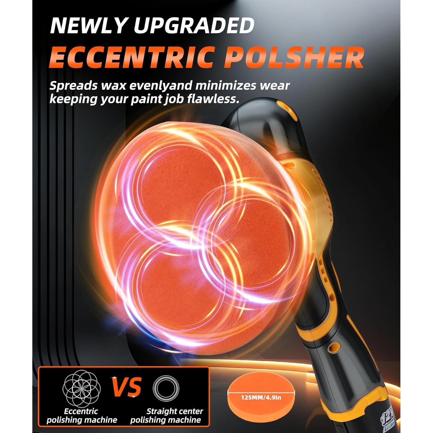 Pulidor de Coche Dowwnel 2026, 1200W, 8 Velocidades, Inalámbrico