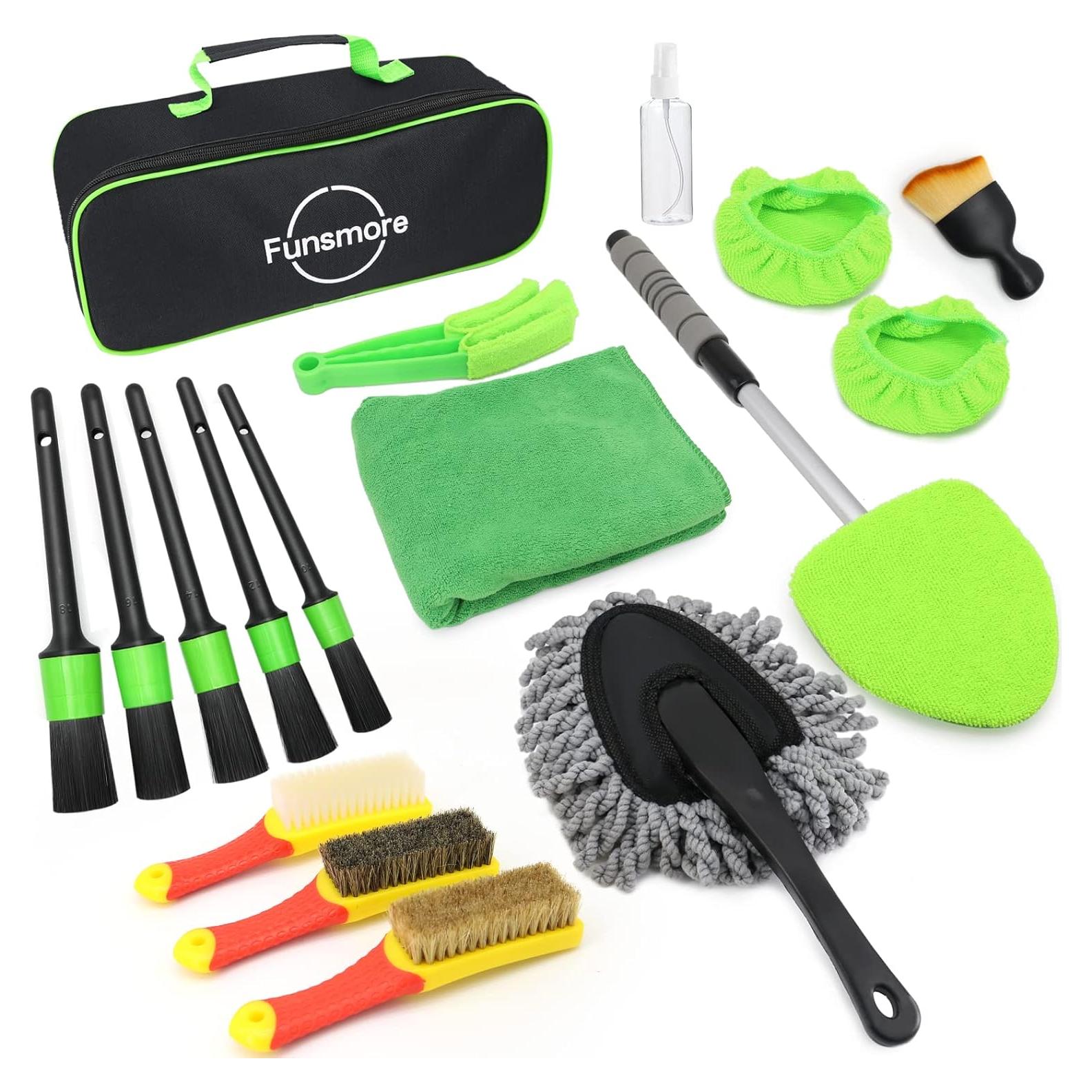 Kit de Limpieza Interior de Coche Funsmore 18 Piezas