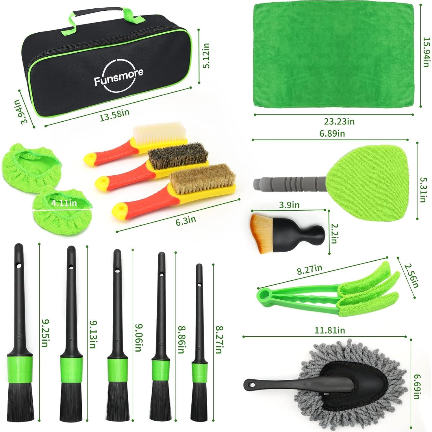 Kit de Limpieza Interior de Coche Funsmore 18 Piezas