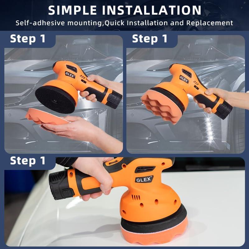 Pulidora Inalámbrica GLEX P029-12V 12V 2.0Ah 5" para Coches