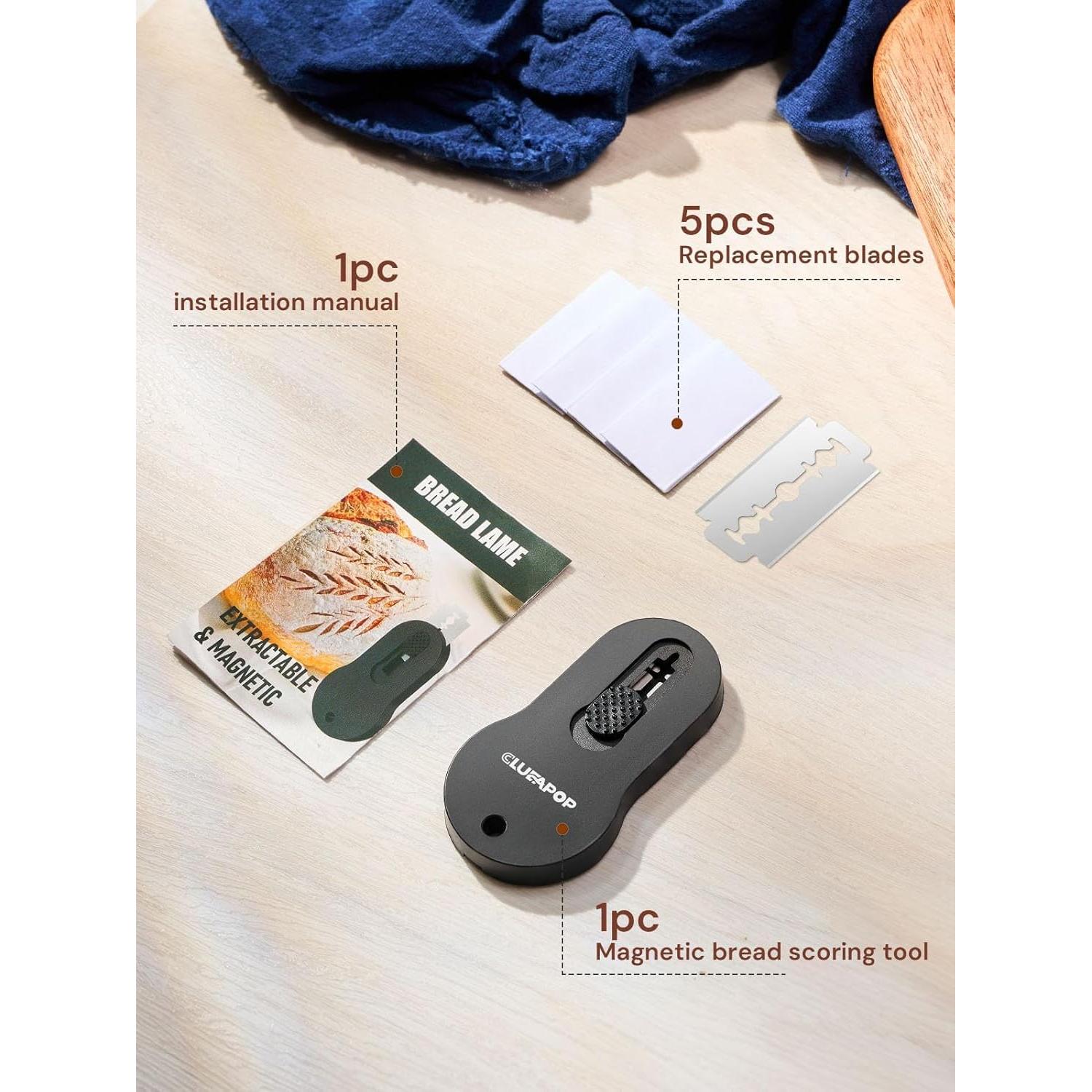 Cortador de Pan CLUEAPOP Magnético con Cuchilla Retráctil