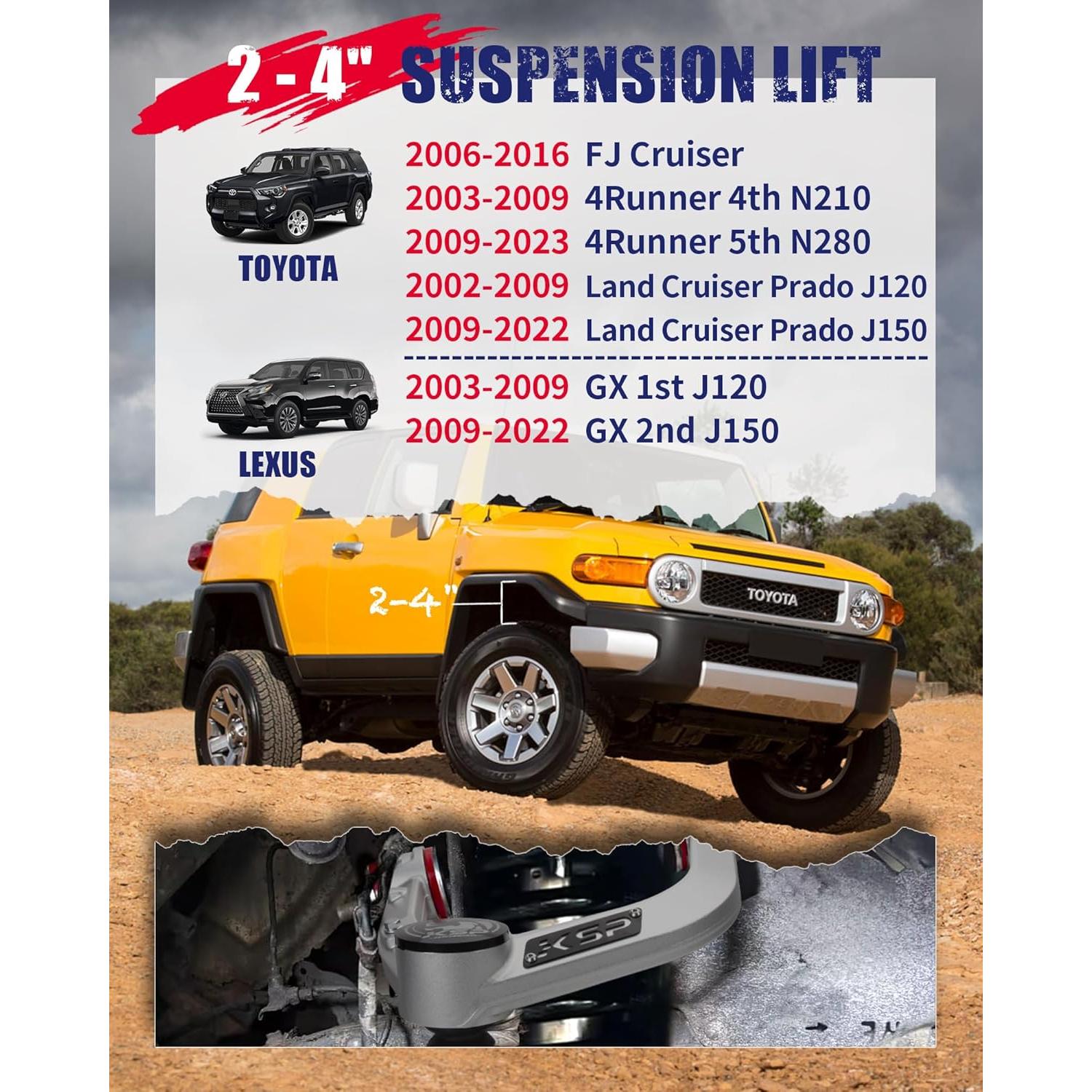 Brazo de Control Frontal KSP para Toyota 4Runner 2003-2023