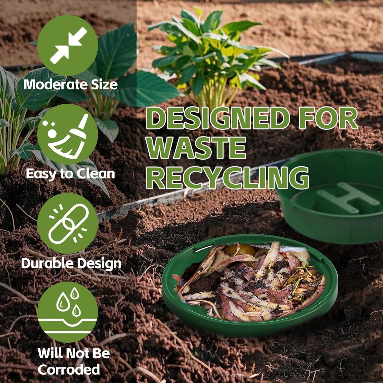 Compostador de Gusanos Inground TOP XIAN 2-Pack 8L Verde