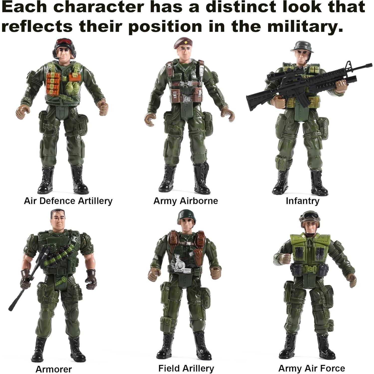 Conjunto de Soldados de Juguete CoG 12 Piezas con Armas