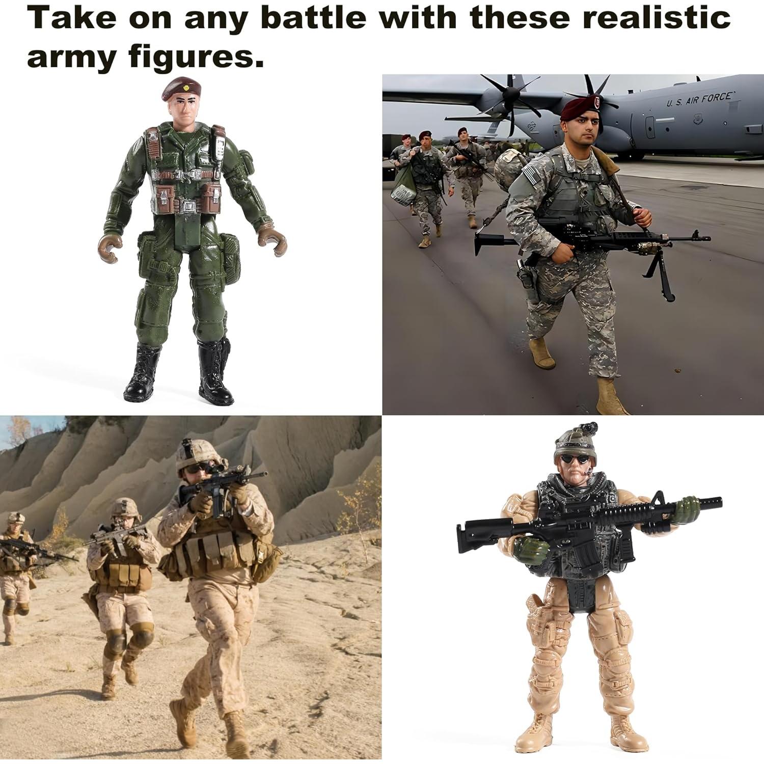 Conjunto de Soldados de Juguete CoG 12 Piezas con Armas