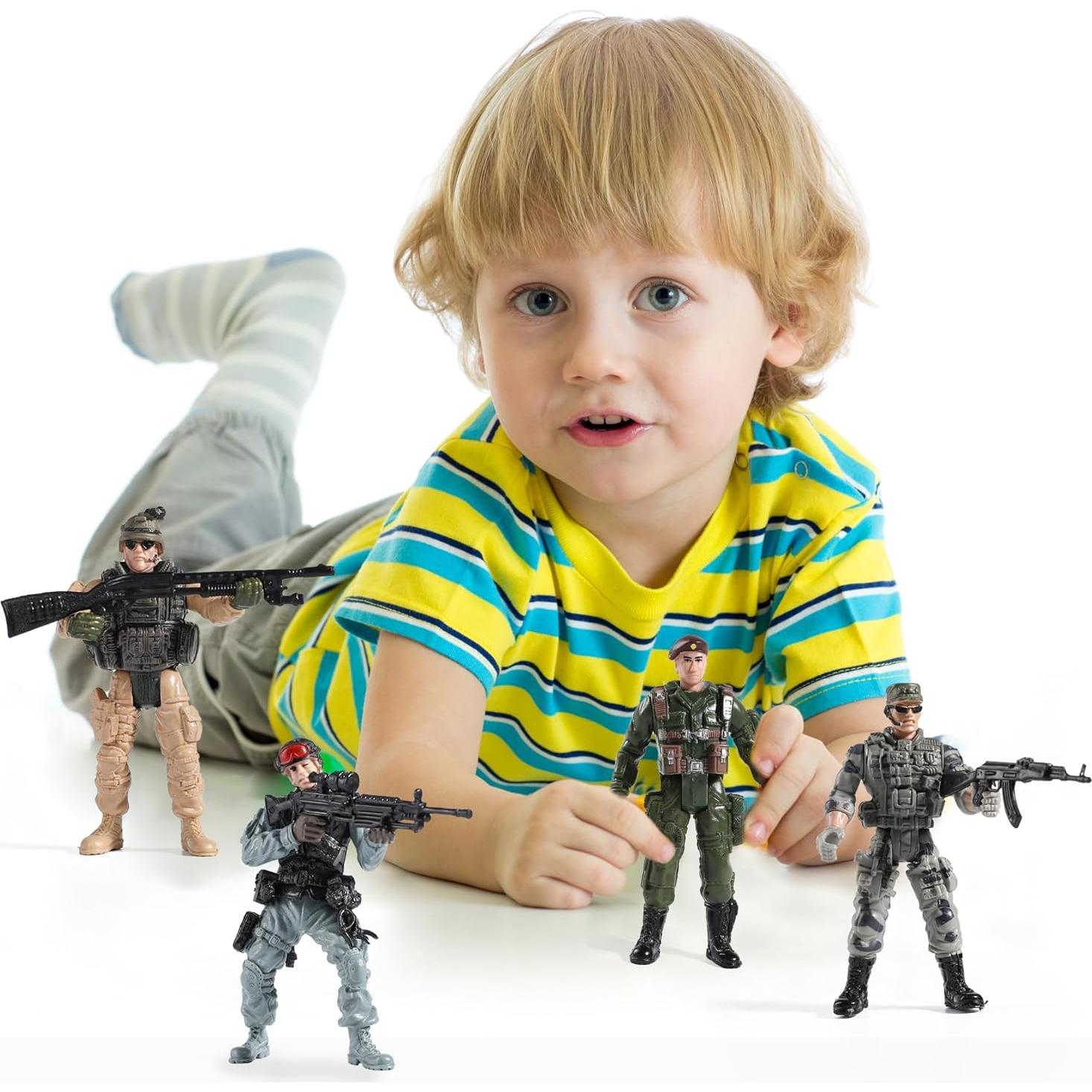 Conjunto de Soldados de Juguete CoG 12 Piezas con Armas