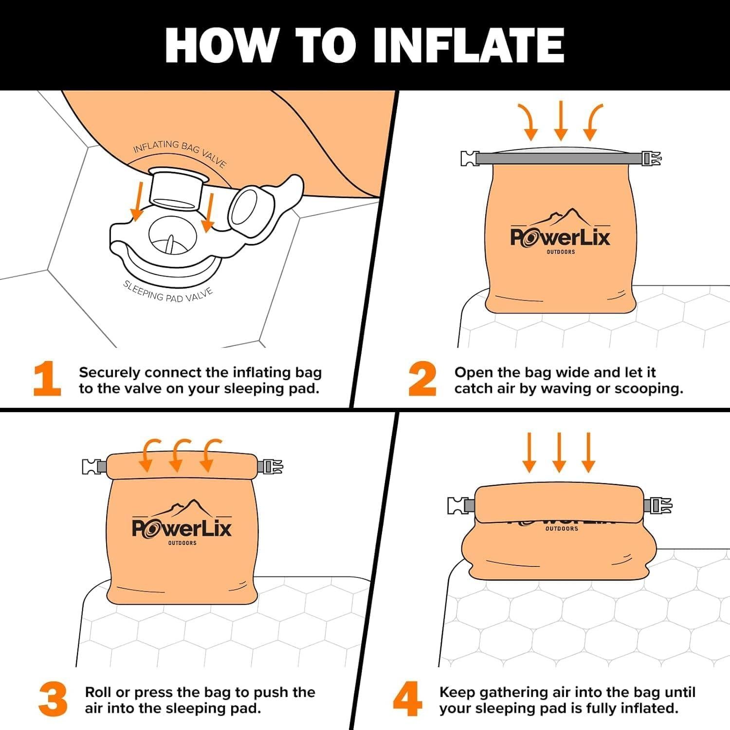 Almohadilla Inflable POWERLIX 2 Pack para Camping y Senderismo