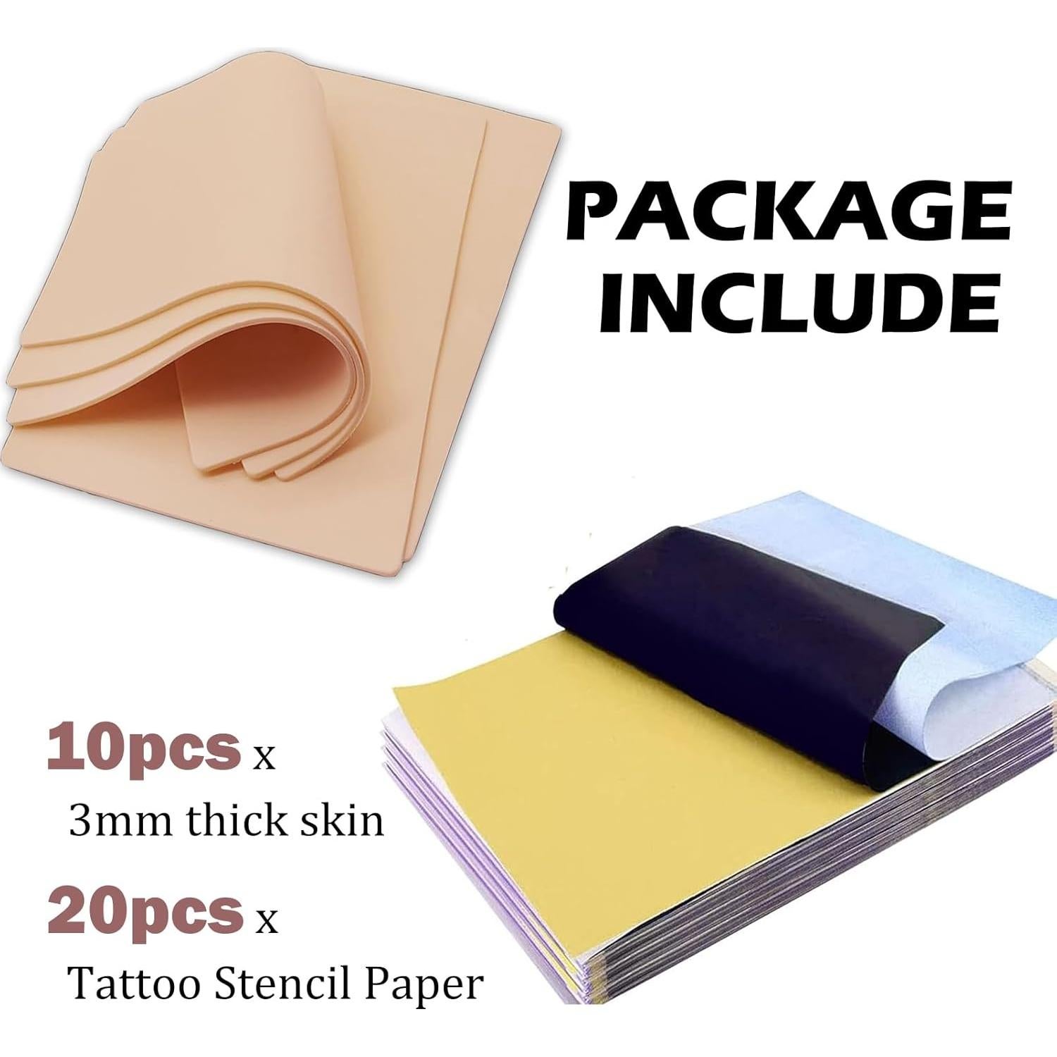 Kit de Práctica de Tatuajes Urknall 30 Piezas 3mm Piel Falsa