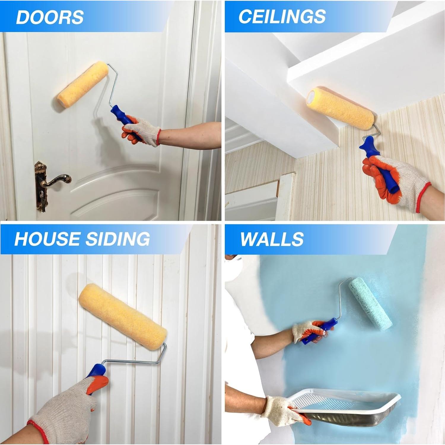 Kit de Rodillos de Pintura Andrew 3 Piezas 22.86 cm Amarillo