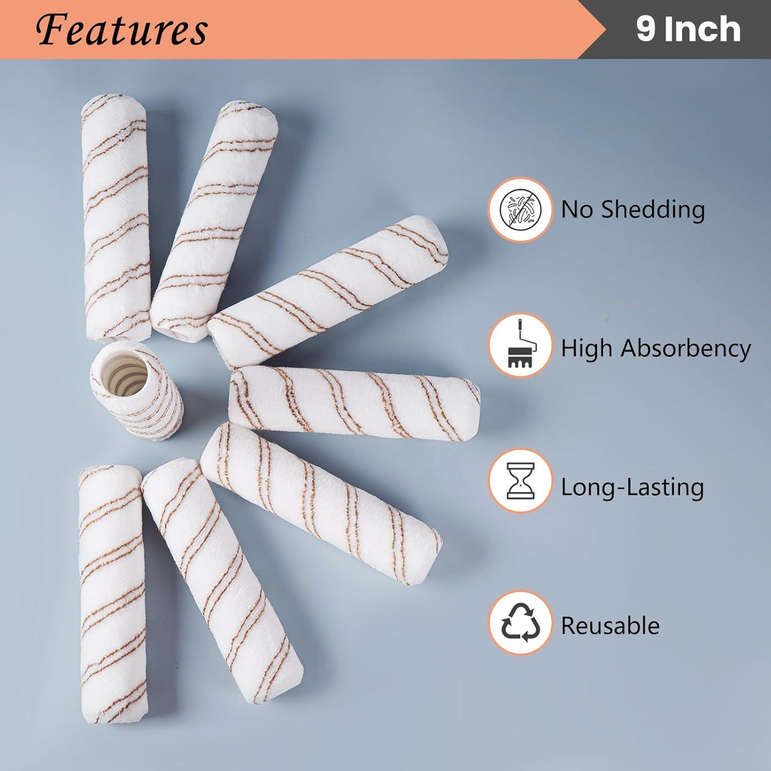 Fundas de Rodillo de Microfibra Mister Rui 23 cm - Paquete de 5